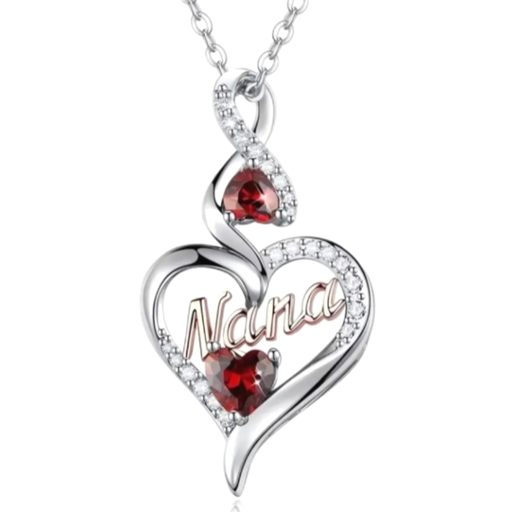 Ladies Beautiful heart shaped Nana clavicle necklace
